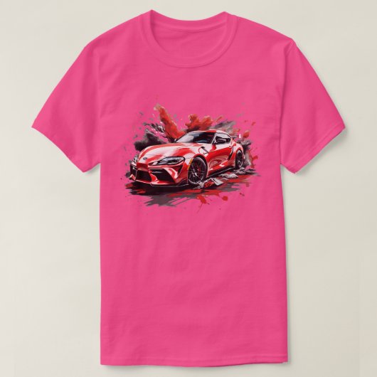 Rode Toyota Supra MK4 T-shirt (Design voorkant)