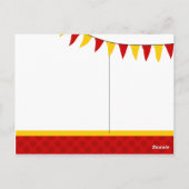 Rode tractor 1e verjaardag Dank u Briefkaart (Achterkant)