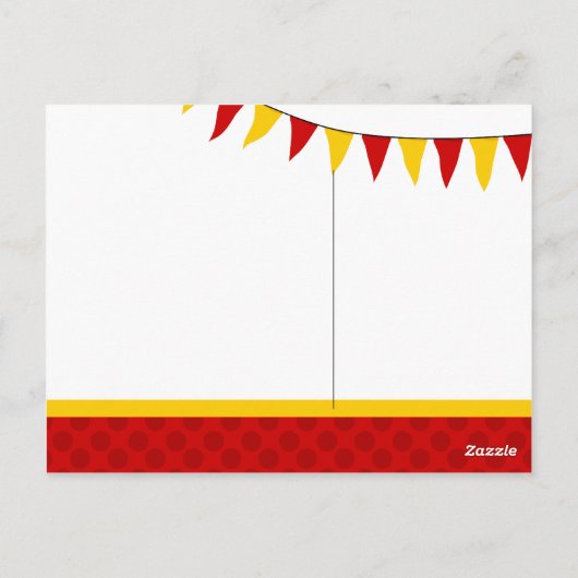 Rode tractor 1e verjaardag Dank u Briefkaart (Achterkant)