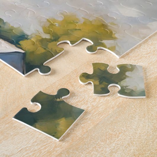  Rode Tractor Boerderij Retro Platteland Rustiek Legpuzzel (Zijkant)