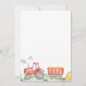 Rode Tractor Boerderij Tijd Capsule Nota Bericht K Bedankkaart (Achterkant)