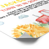 Rode Tractor Boerderij Verjaardag Tijd Capsule Tek Poster (Hoek)