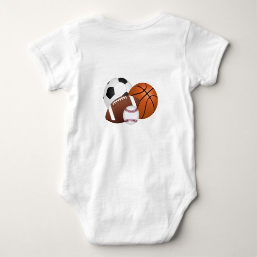 Rode Tractor Custom Baby Bodysuit (Achterkant)