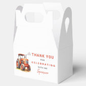 Rode Tractor Gable Box Sjabloon Boy Verjaardag Bedankdoosjes (Geopend)