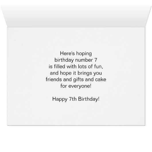 Rode Tractor Gepersonaliseerde 7e Verjaardag (Binenzijde Horizontaal (Onderkant))