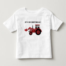 Rode Tractor Het is mijn verjaardag Persoonlijk Kinder Shirts