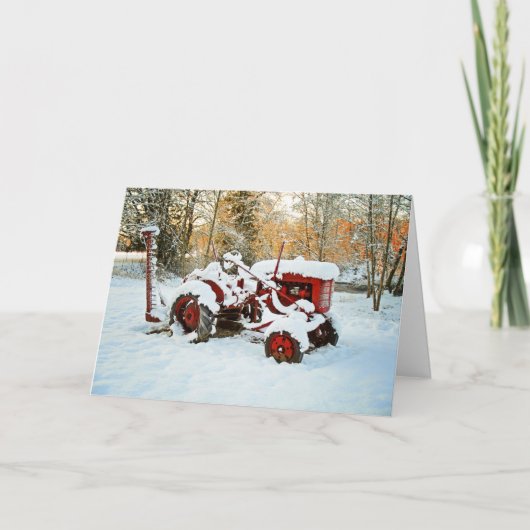 Rode tractor in de Kaart (Voorkant)