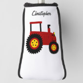 Rode Tractor Ontwerp Golfheadcover (Draai 90)