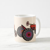 Rode tractor op een mok (Voorkant rechts)