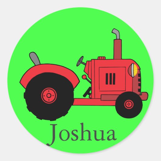 Rode Tractor sticker (Voorkant)