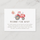 Rode tractorboeken voor Baby-Kaarten Informatiekaartje (Voorkant)