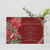 Rode traditionele krans kerstfeest kaart (Staand voorkant)