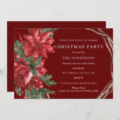 Rode traditionele krans kerstfeest kaart (Voorkant / Achterkant)