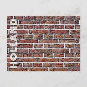 rode traditionele Nederlandse brickwork Pointing Briefkaart