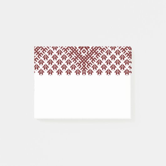 Rode traditionele Oostzee Letse patroonontwerp Post-it® Notes (Voorkant)