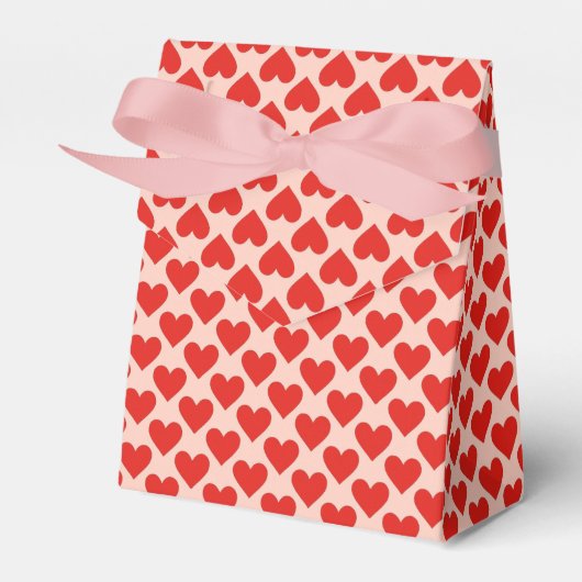 Rode, traditionele Valentijnshart Bedankdoosjes (Voorkant Zijde)