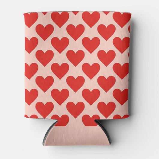 Rode, traditionele Valentijnshart Blikjeskoeler (Voorkant)