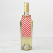 Rode, traditionele Valentijnshart Flessenhanger (Op fles)