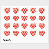 Rode, traditionele valentijnshart hart sticker (Vel)