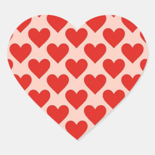 Rode, traditionele valentijnshart hart sticker