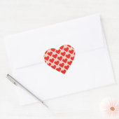 Rode, traditionele valentijnshart hart sticker (Envelop)