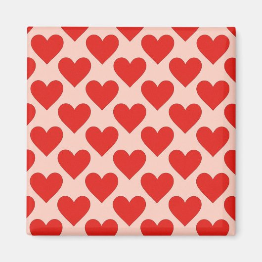 Rode, traditionele valentijnshart magneet (Voorkant)