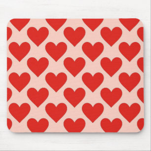 Rode, traditionele Valentijnshart Muismat