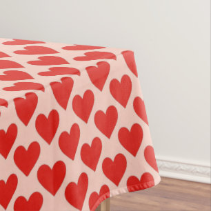 Rode, traditionele Valentijnshart Tafelkleed