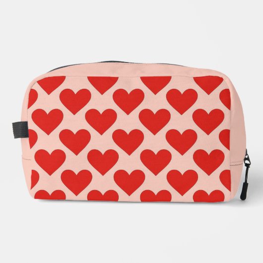 Rode, traditionele Valentijnshart Toilettasje (Voorkant)