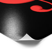 Rode treebel gespleten muziekillustratie. foto afdruk (Hoek)