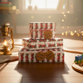 Rode trein cadeaupapier