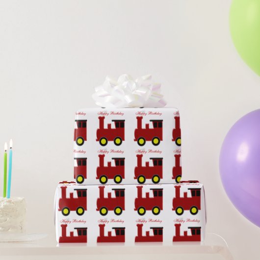 Rode Trein Design Verjaardag Cadeaupapier (Feestgeschenken)