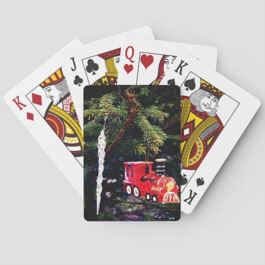 Rode trein en ijspegel pokerkaarten (Achterkant)