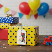 Rode Trein Gelukkige Verjaardag Cadeaulabel