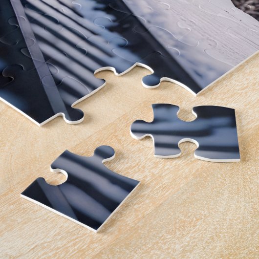 Rode trein in Snowy Mountain Valley Legpuzzel (Zijkant)