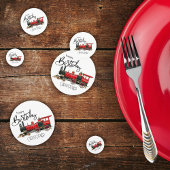 Rode Trein "Jouw naam" Verjaardagstafel Confetti