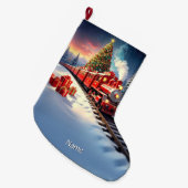 Rode Trein Kerstboom Kerstsok (Voorkant (Hangend))