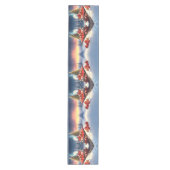 Rode Trein Kerstboom Vakantietafel Runner Medium Tafelloper (Voorkant)
