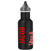 Rode trein kinder naam aangepaste drinken fles (Links)