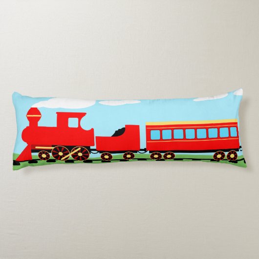 Rode trein lichaamskussen (Achterkant)