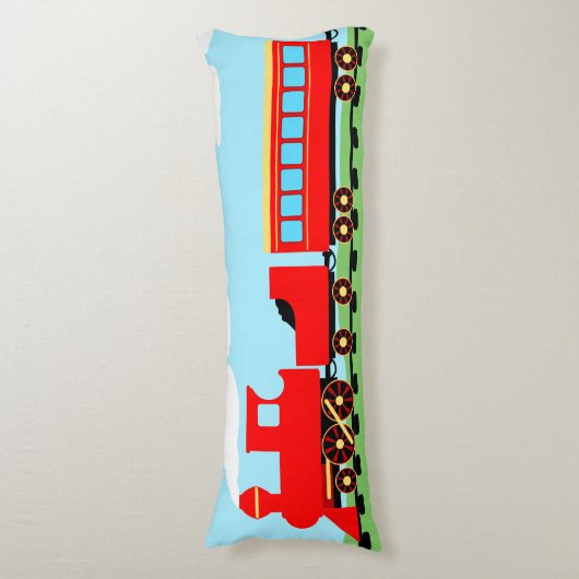 Rode trein lichaamskussen (Voorkant Verticaal)