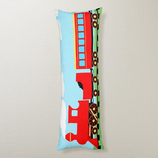 Rode trein lichaamskussen (Achterkant (Verticaal))