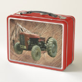 rode trekker, bijtende schuur (Achterkant)