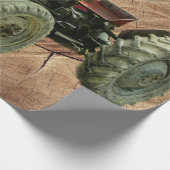 rode trekker, bijtende schuur cadeaupapier (Hoek)