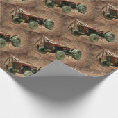  rode trekker bijtende schuur cadeaupapier (Hoek)