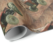  rode trekker bijtende schuur cadeaupapier (Rol Hoek)