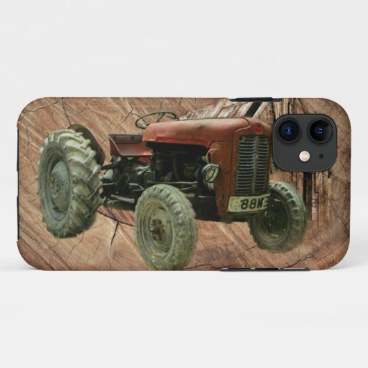  rode trekker, bijtende schuur Case-Mate iPhone case (Achterkant (horizontaal))