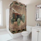  rode trekker, bijtende schuur douchegordijn (In situ)