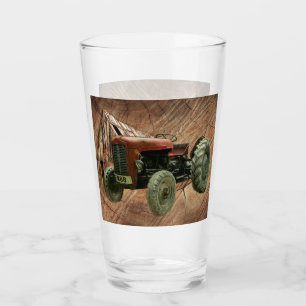 rode trekker, bijtende schuur glas