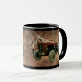  rode trekker, bijtende schuur mok (Voorkant rechts)